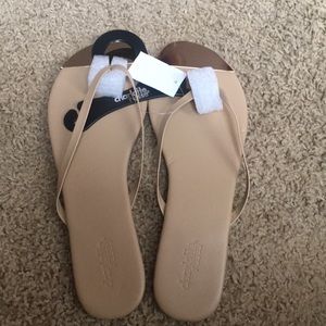 NWT Women's Nude Flip Flop Sandals (size 10)